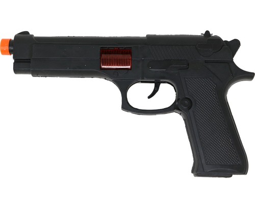 Czarny Pistolet 23 cm Plastikowy Rekwizyt Do Stroju Przebranie Party