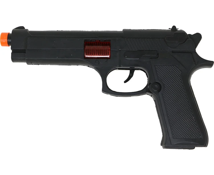 Czarny Pistolet 23 cm Plastikowy Rekwizyt Do Stroju Przebranie Party