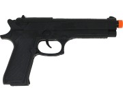 Czarny Pistolet 23 cm Plastikowy Rekwizyt Do Stroju Przebranie Party
