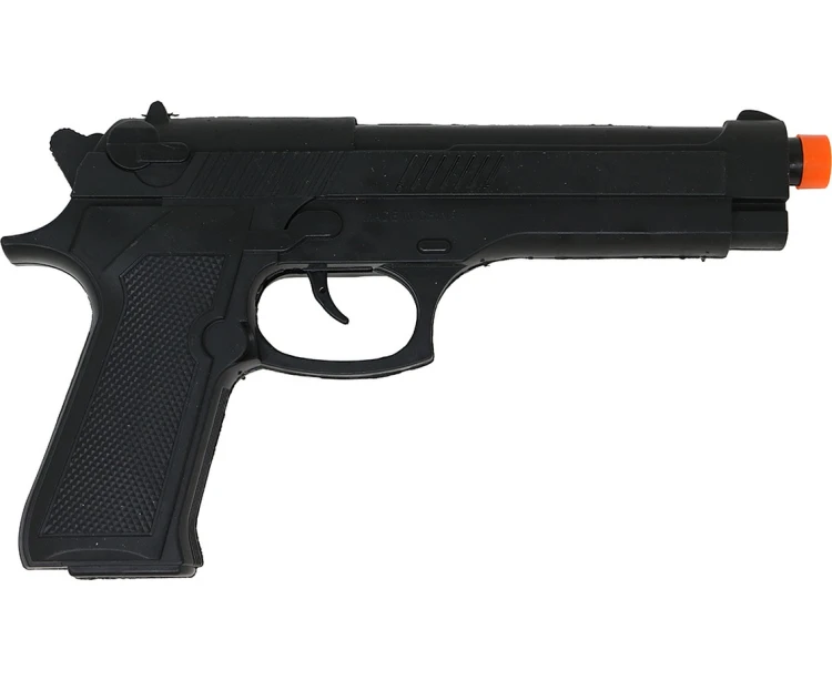 Czarny Pistolet 23 cm Plastikowy Rekwizyt Do Stroju Przebranie Party