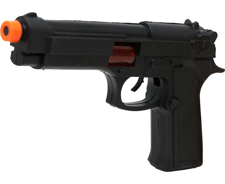 Czarny Pistolet 23 cm Plastikowy Rekwizyt Do Stroju Przebranie Party