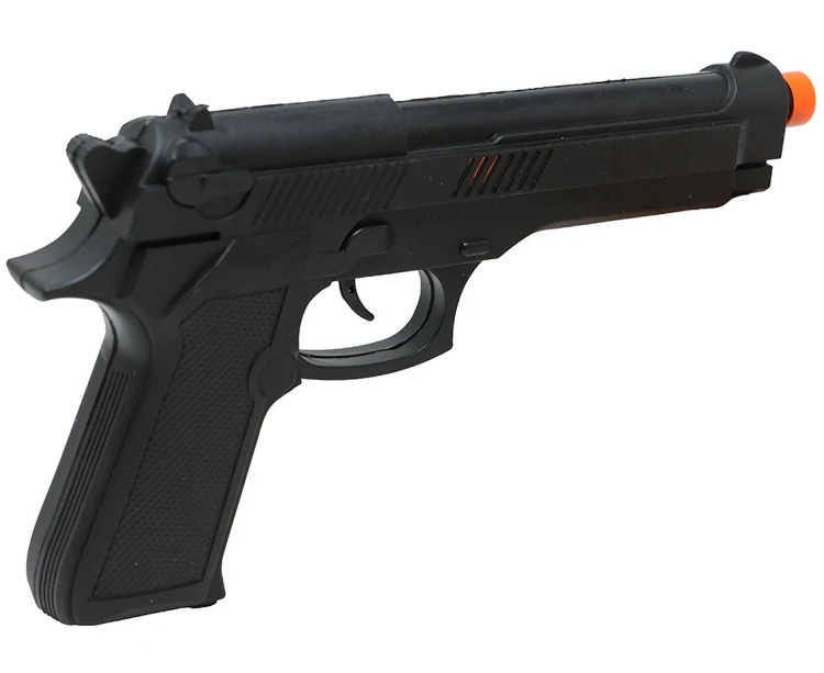 Czarny Pistolet 23 cm Plastikowy Rekwizyt Do Stroju Przebranie Party