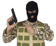 Czarny Pistolet 23 cm Plastikowy Rekwizyt Do Stroju Przebranie Party