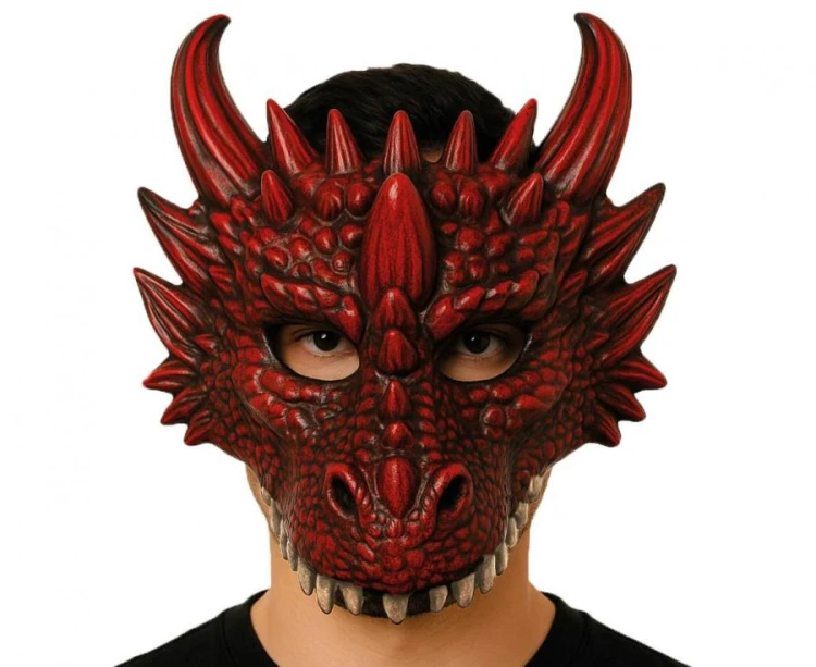 Półmaska Smoka Maska Na Twarz Smok Kostium Party Przebranie Halloween