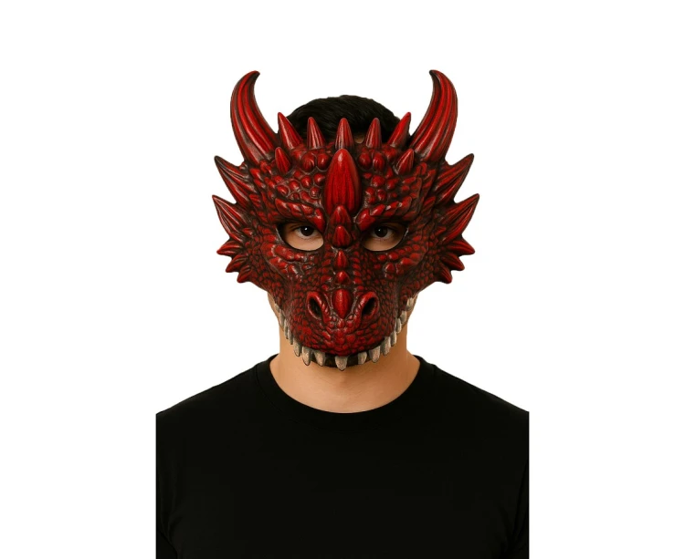 Półmaska Smoka Maska Na Twarz Smok Kostium Party Przebranie Halloween