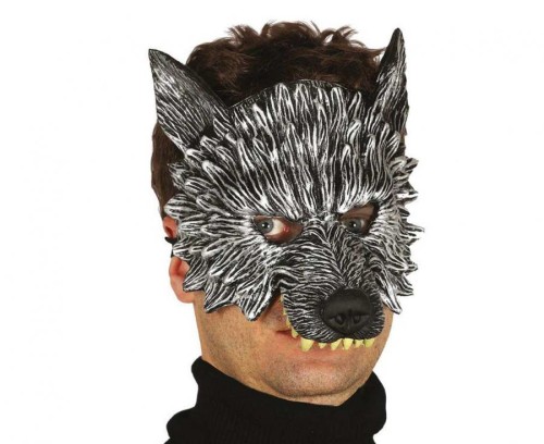 Półmaska Wilka Piankowa - Maska Wilk Zwierzę Halloween Bal