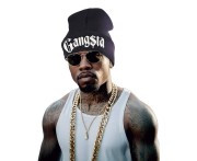 Czapka Raperska Czarna Dzianinowa Z Napisem Gangsta Raper