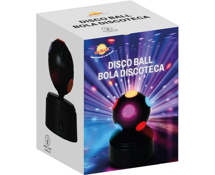 Kula Disco LED Projektor Dyskotekowy Obrotowa Na Baterie 9x9x12 cm