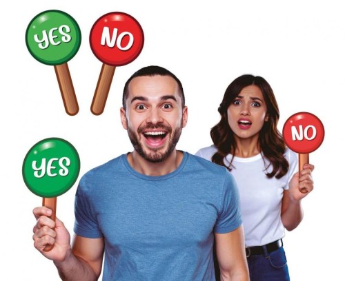 Znak Yes Or No 13x25 cm Rekwizyt Do Fotobudki Imprezowy Party