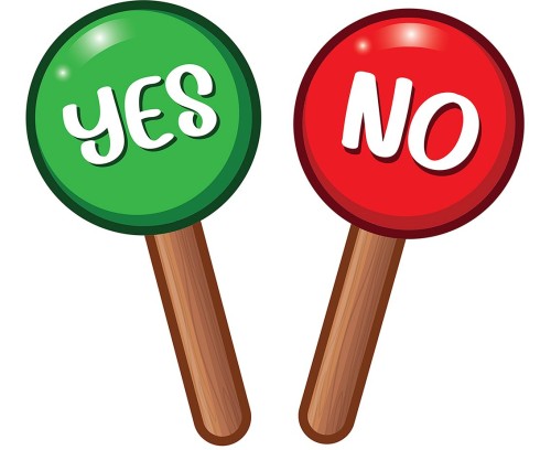 Znak Yes Or No 13x25 cm Rekwizyt Do Fotobudki Imprezowy Party