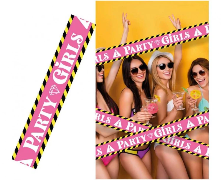Taśma Ostrzegawcza Dekoracyjna PARTY GIRLS Wieczór Panieński 6 m