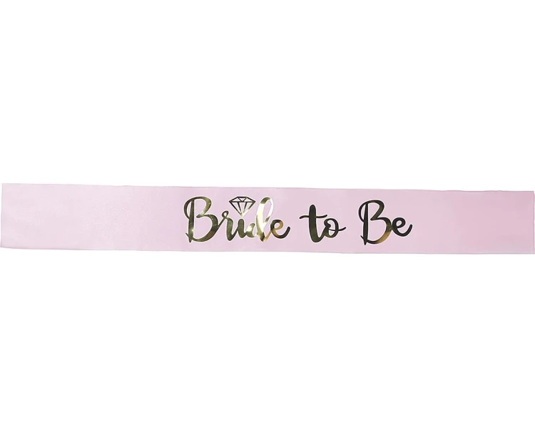 Szarfa Bride To Be Różowa na Wieczór Panieński Rekwizyt Party