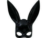Maska Z Uszami Królika Czarna - Króliczek Bunny Halloween Bal