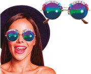Okulary Królowa Disco Kolorowe Brokatowe Lata 70 80 Imprezowe Retro