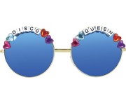 Okulary Królowa Disco Kolorowe Brokatowe Lata 70 80 Imprezowe Retro