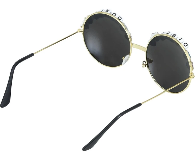 Okulary Królowa Disco Kolorowe Brokatowe Lata 70 80 Imprezowe Retro