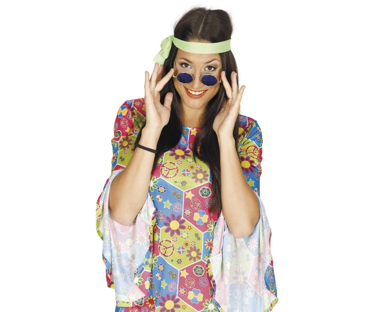 Okulary Hipisa Niebieskie Lenonki Hippie Okrągłe Lata 60 70 Party