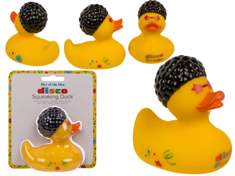 Kaczuszka do kąpieli Disco gumowa kaczka do wanny wody Śmieszna .jpg