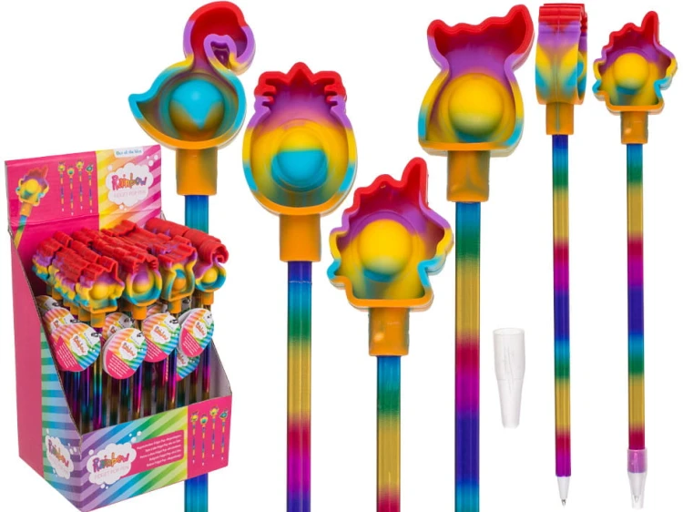Tęczowy Długopis Fidget Pop Popit Pop It wzory mix 2.jpg