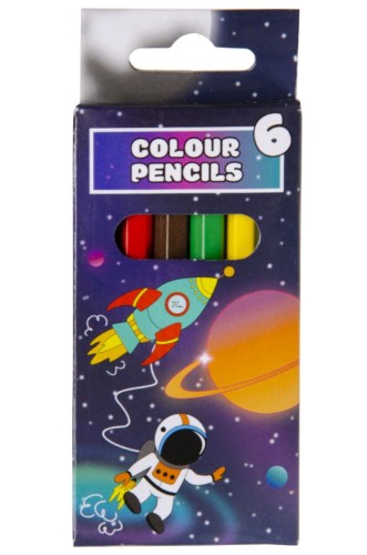 Drewniane KREDKI MINI kosmos 6 sztuk 9cm KOLOROWE .jpg