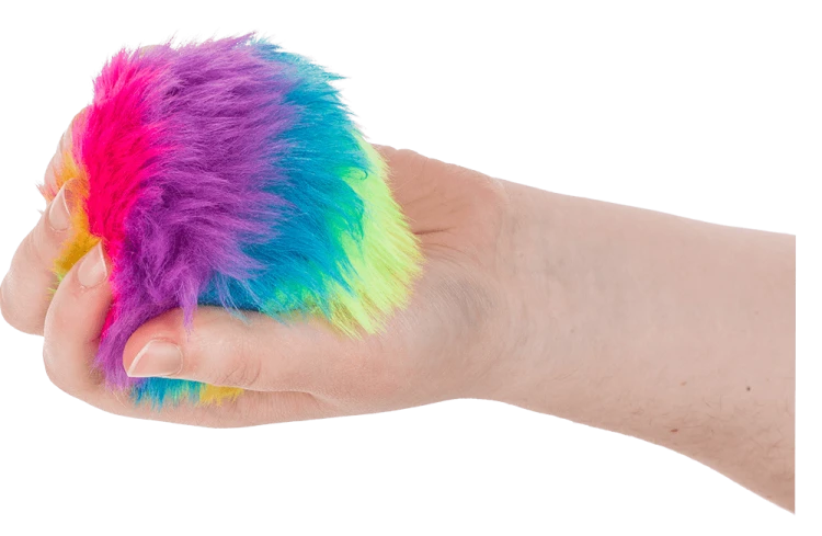 Antystresowa pluszowa piłeczka do ściskania tęczowa Gniotek kolorowa 3.png