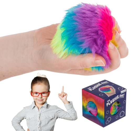 Antystresowa pluszowa piłeczka do ściskania tęczowa Gniotek kolorowa zdjęcie główne.png