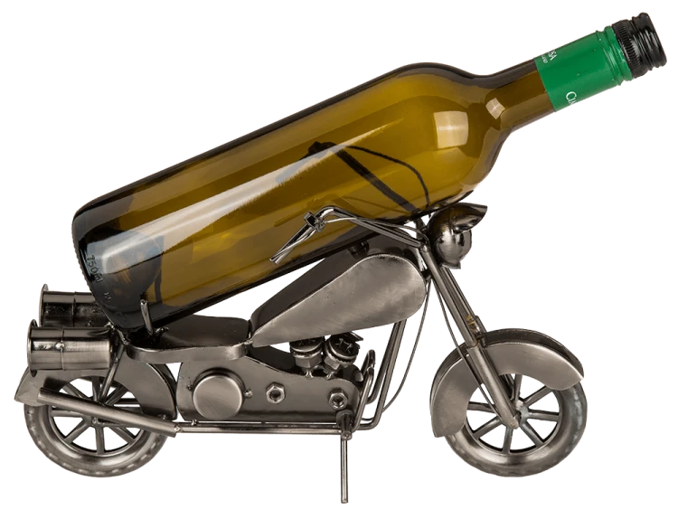 Metalowy Stojak na Wino - Motocykl Butelkę Alkohol  (2).png