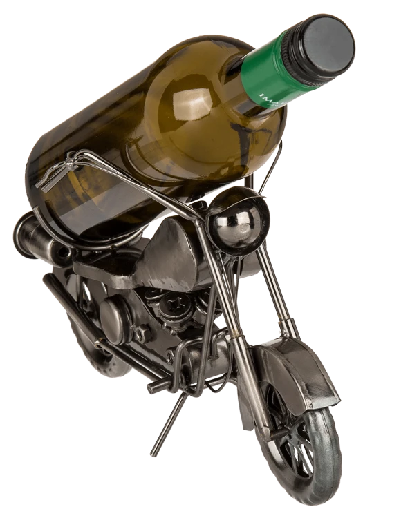 Metalowy Stojak na Wino - Motocykl Butelkę Alkohol  (3).png
