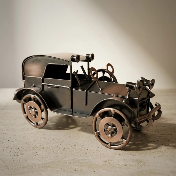 Model samochodu retro Vintage Figurka dekoracyjna Prezent fana motoryzacji (2).jpg