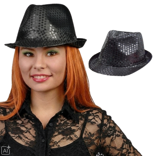 Kapelusz cekinowy czarny - błyszczący kapelusz imprezowy (2).png