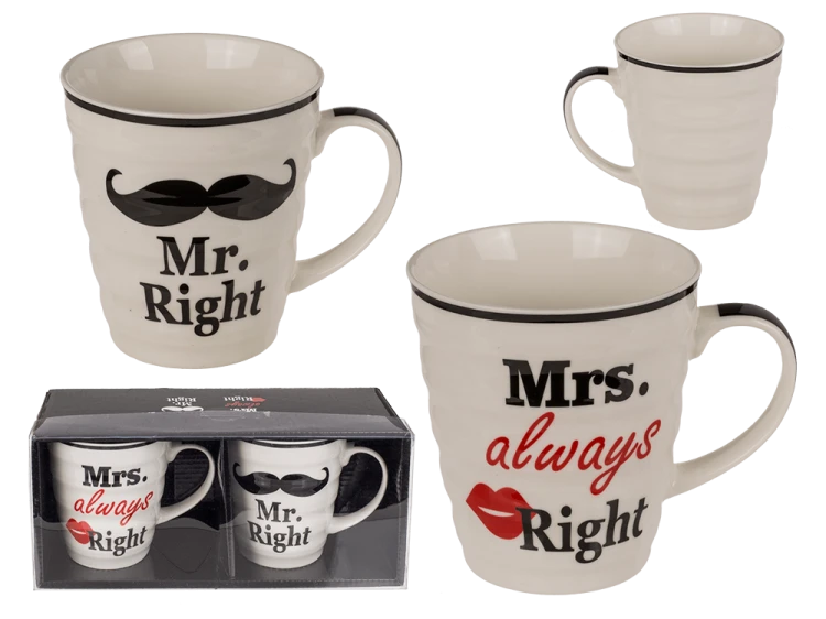 Kubki Mr Mrs Always Right Zest Usta Wąsy Porcelana (1).png