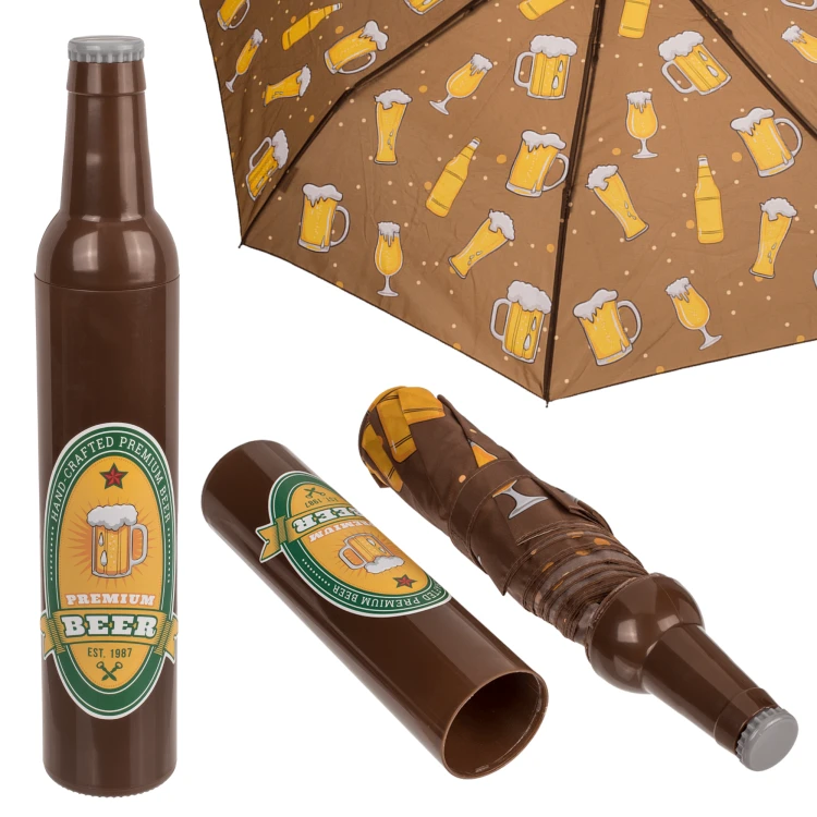 Parasolka butelka Piwo Śmieszna parasol składany (6).png