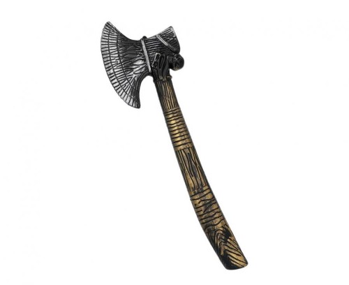 Srebrny topór wikinga Boland 49 cm - Broń rekwizyt do stroju wikinga