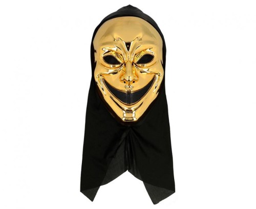 Maska złota Szalony Morderca z kapturem Boland - Maska na Halloween