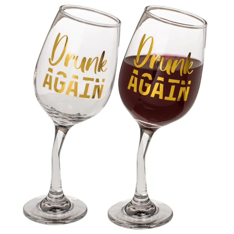 Pijany kieliszek do wina Drunk Again Śmieszny XX (1).png