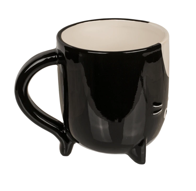 Kubek z odwróconą głową Czarny Kot 400ml Zwierzęta  (2).png