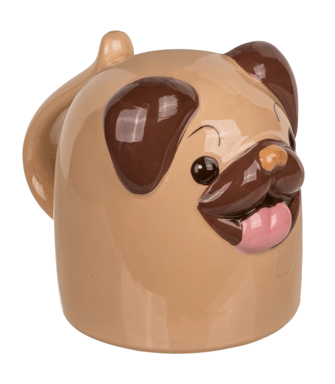 Kubek z odwróconą głową Mops Pies 400 ml Zwierzęta (2).png