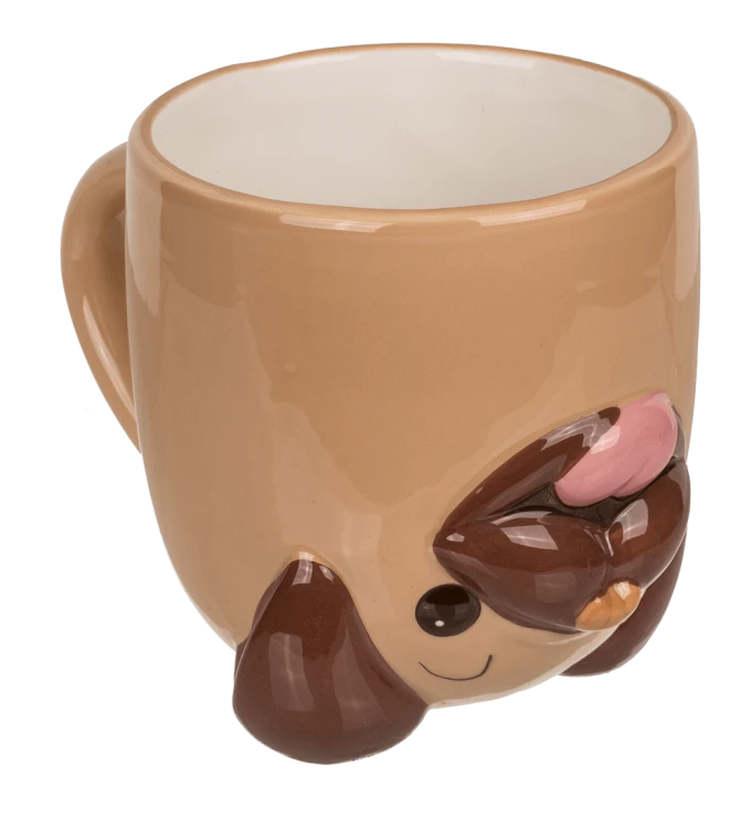 Kubek z odwróconą głową Mops Pies 400 ml Zwierzęta (4).png