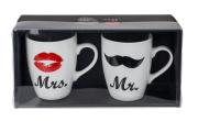 Kubki Mr. i Mrs. 2 sztuki Zestaw Kubków Usta Wąsy (2).png