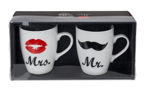 Kubki Mr. i Mrs. 2 sztuki Zestaw Kubków Usta Wąsy (2).png