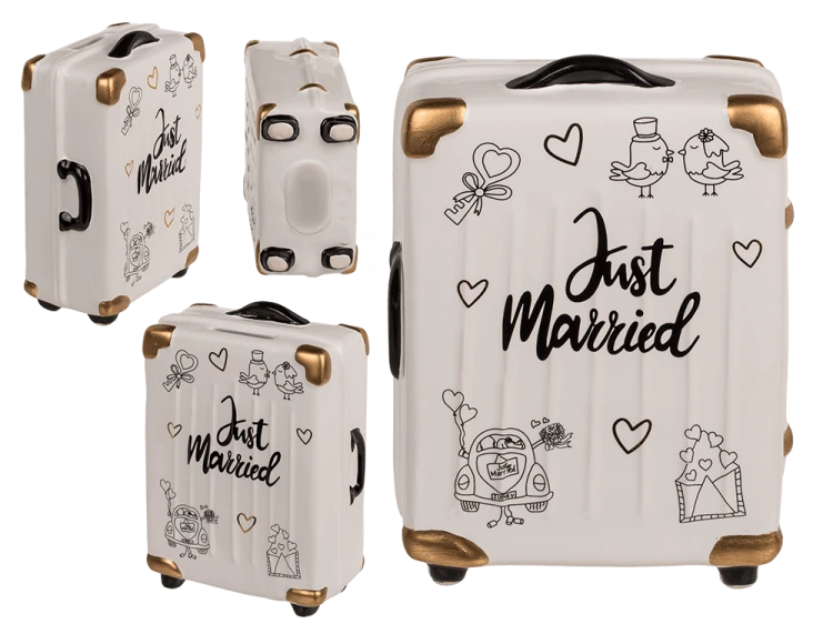 Skarbonka walizka kółka - Just Married Pary Młodej  (1).png