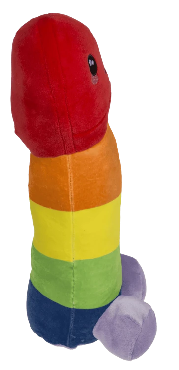 Pluszowy Penis Tęczowy Słodka Zabawka na Wieczór Panieński Maskotka (4).png