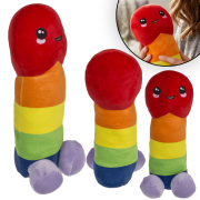 Pluszowy Penis Tęczowy Słodka Zabawka na Wieczór Panieński Maskotka (6).png