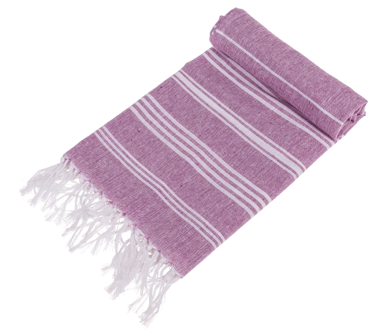 Ręcznik typu turecki Hammam jasny fiolet 80x170 cm (3).png