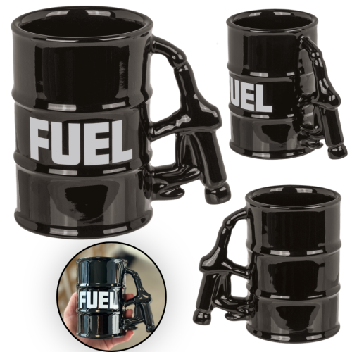 Kubek FUEL – Ceramiczny Kubek w Kształcie Beczki z Uchwytem-Pistoletem.png