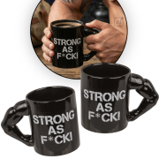 Kubek Strong as FCK – Ceramiczny Kubek z Uchwyt-Popełnionym Bicepsem (1).png