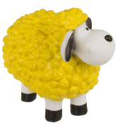 Żółta ceramiczna owieczka 15 cm - Słoneczna figurka z loczkami  (3).png