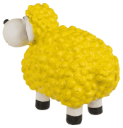 Żółta ceramiczna owieczka 15 cm - Słoneczna figurka z loczkami  (4).png