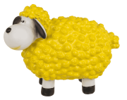 Żółta ceramiczna owieczka 15 cm - Słoneczna figurka z loczkami  (5).png