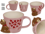 Różowy kubek z misiem i sercami 300 ml - Prezent dla ukochanej  (1).png